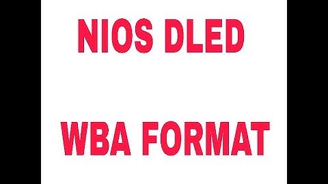 NIOS DLED WBA FORMAT