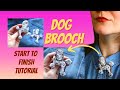 AMAZING Handmade Dog Brooch | Poodle Bead Embroidery Tutorial For Beginners | START TO FINISH DIY