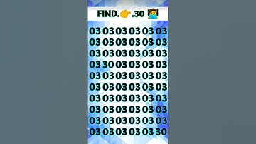 Find 👉 30 🤔 odd number puzzle 🧩 iq test #quiz #quiztime #challenge #maths #braintest