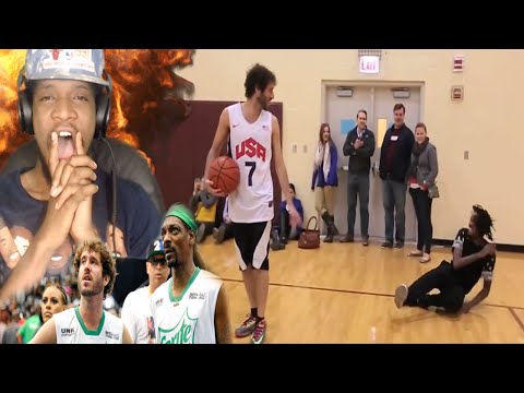 WTF HOW IS HE DOING THIS!?? LIL ArmwrestlingY PLAYING BASKETBALL REACTION!