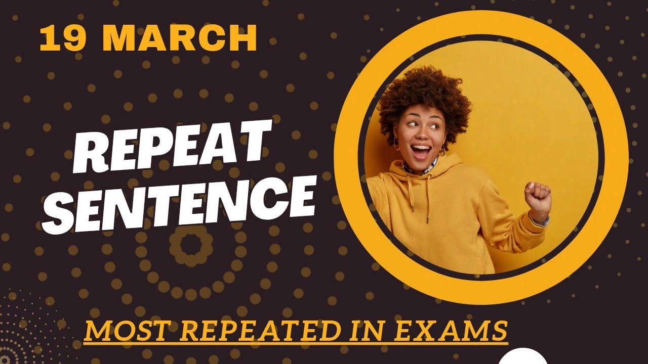 PTE Speaking Repeat Sentence 2025 | repeat sentence practice pte - YouTube