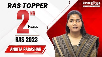 Ms. Ankita Parashar | RAS-2023 | Rank-02 | Classroom Student | Mock Interview | SpringBoard Academy