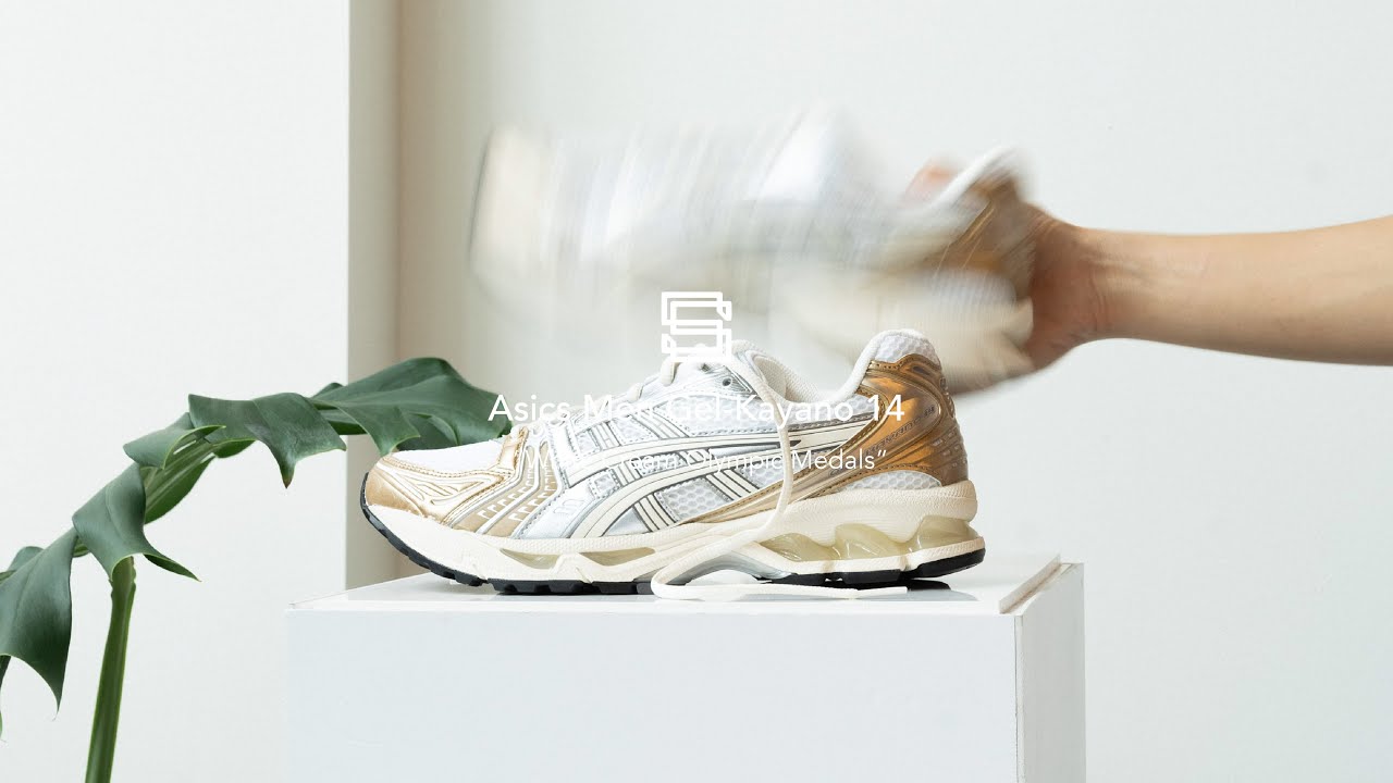 Solestop | Asics Gel-Kayano 14 White Cream Olympic Medals - YouTube