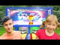 Alena and Pasha playing sport games - Kids activity by chiko TV