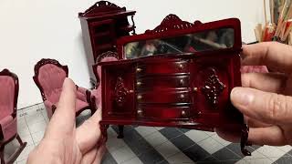 Lovely big EBAY miniature dollhouse FURNITURE HAUL!  Livingroom  Dining room. Tips on buying on Ebay