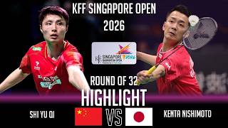 SHI Yu Qi (CHN) vs Kenta NISHIMOTO (JPN) | Singapore Open 2026 Badminton