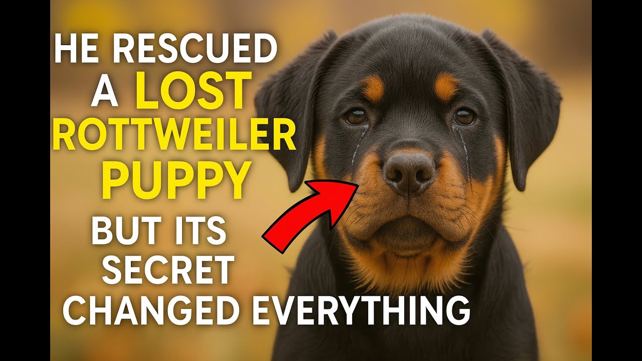 He Rescued a Lost Rottweiler Puppy. But Its Secret Changed Everything ...