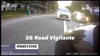 13may2024 pasir ris drive 10 phv #SMS1319X toyota sienta overtaking reckless at school zonel