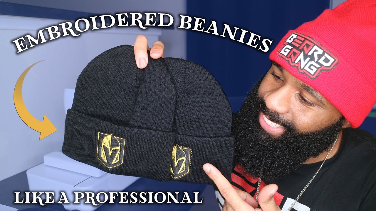 How To Embroider Beanies Like A PRO! 🧵 Las Vegas Golden Knights