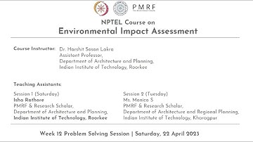 NPTEL Problem Solving Session - NOC23-AR04 Environmental Impact Assessment - Week 12
