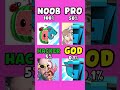 Noob vs Pro vs Hacker vs God - Edición Youtubers 2 #shorts