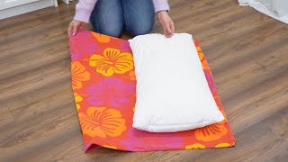 What to do when pillow cases are too big? No sewing or cutting!
