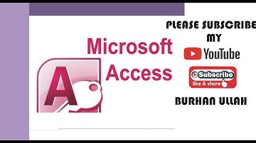 Ms Access 2010 18th Class for easy learning in Pashto