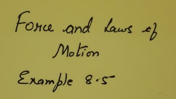 Class 9th Science NCERT Example 8.5 new book/ Example 9.5 old book Force and Laws Of Motion