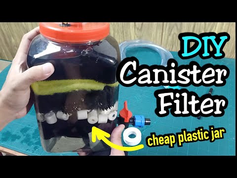 Membuat Filter Canister DIY untuk Aquarium dari Toples Plastik Murah