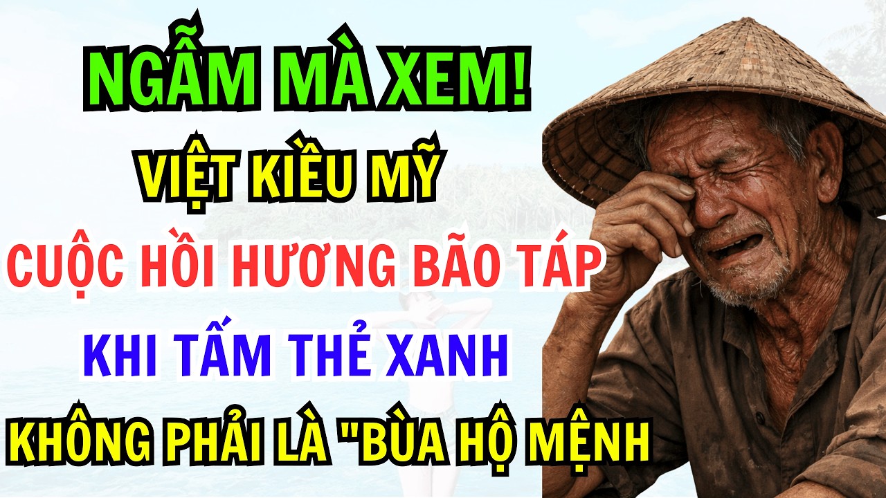 NGẪM MÀ XEM! VIỆT KIỀU MỸ VÀ CUỘC HỒI HƯƠNG BÃO TÁP KHI TẤM THẺ XANH KHÔNG PHẢI LÀ BÙA HỘ MỆNH