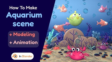 How to make Aquarium and cartoon fish in Blender 3.3 | @sepidraw #3d #blender #tutorial #aquarium