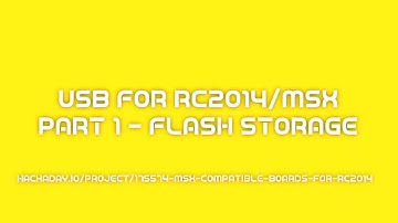 RC2014/MSX USB Part 1 - FLASH