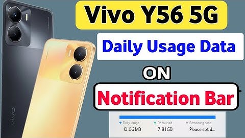 Vivo y56 5g me daily usage data setting | how to show daily used data in vivo y56 mobile