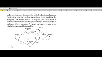 Cálculo de caminho mínimo   solver