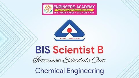 BIS Shortlisting for Scientist B Chemical Engineering | Prepare Interviews of BIS Scientist B | #BIS