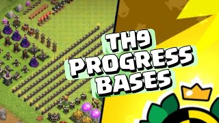 TOP 5 BEST TH9 PROGRESS BASE LINK | COC TOWN HALL 9 Upgrade  BASE LINK | CLASH OFCLANS#clashofclans