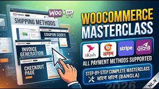 Woocommerce Setting, Shipping Method, Payment Method, Coupon Method, Invoice Generate, Checkout Page