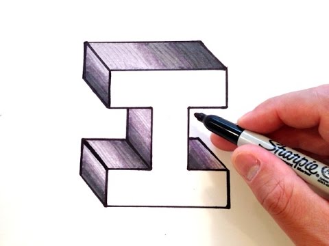 How to Draw the Letter I in 3D