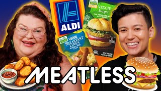 Kristin And Jen Try Every Aldi&#39;s Meat Substitutes | Kitchen &amp; Jorn