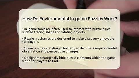 How Do Environmental In-game Puzzles Work? | Video Gamers Vault News
