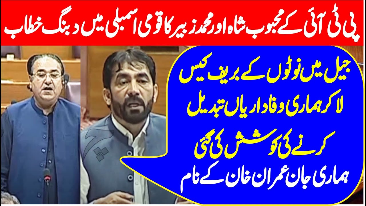 PTI Mehboob Shah & Zubair Khan Blasting Speech In National Assembly ...