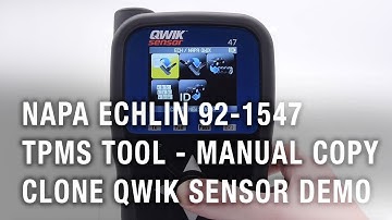 NAPA Echlin 92-1547 TPMS Tool Manual ID Copy Clone QWIK Sensor Demo