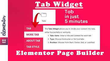 How to add Tab widget in Elementor - With Template Short codes