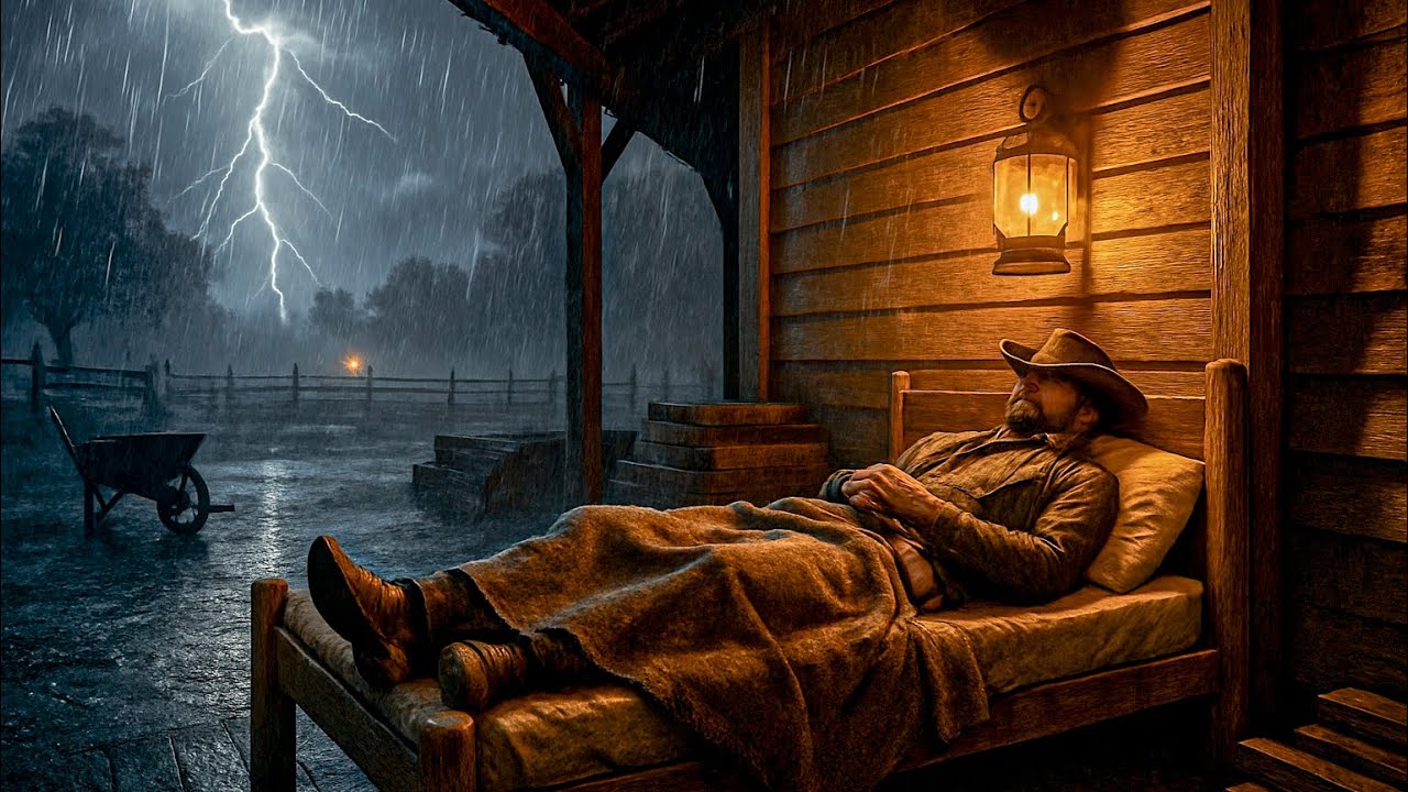 Sleeping Alone on the Barn Porch — John Marston During a Violent Thunderstorm|RDR2 ASMR 