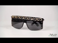 Very Rare Leather Chain Sunglasses, Model 01455, by Chanel