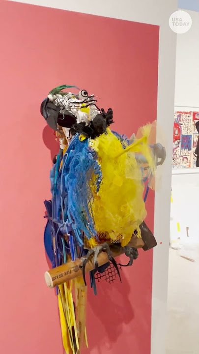 Illusion artist creates bird sculptures out of found material #Shorts