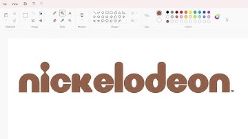 How to draw a brown Nickelodeon logo using MS Paint | How to draw on your computer