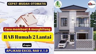 Tutorial menyusun RAB Rumah 2 Lantai dengan Aplikasi Excel RAB