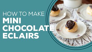 Blast from the Past: Mini Chocolate Eclairs Recipe | Cream Puffs with Custard Filling
