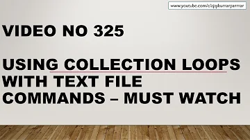 Learn Excel - Video 325 - VBA - Using collection loops with text files