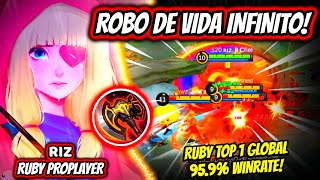 ¡SU ROBO DE VIDA Y AGUANTE SON INFINITOS! RUBY TOP 1 GLOBAL 95.9% WINRATE! | MOBILE LEGENDS