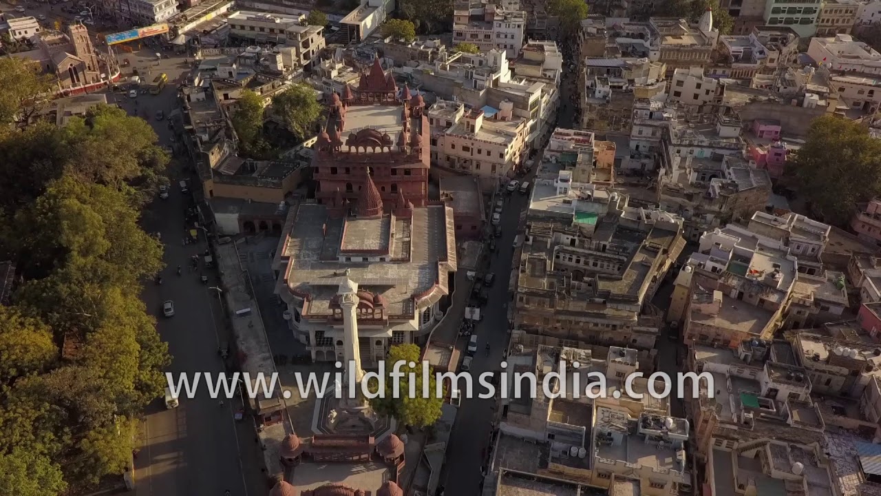 tibetan terrier Soniji Ki Nasiyan, an architecturally rich Jain temple | Aerial view of Ajmer, Rajasthan