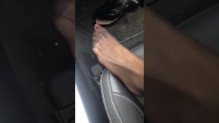 Foot Nylon Car My Girlfriend