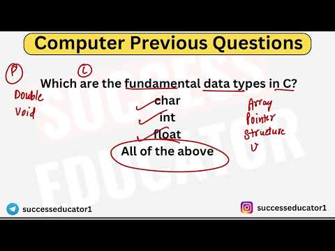 Computer Science | C Language MCQ for JOA IT & Computer Operator @SuccessEducator