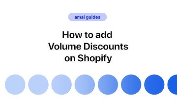 How to setup volume discounts on Shopify