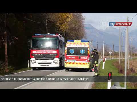 SCHIANTO ALL'INCROCIO TRA DUE AUTO: UN UOMO IN OSPEDALE | 19/11/2025