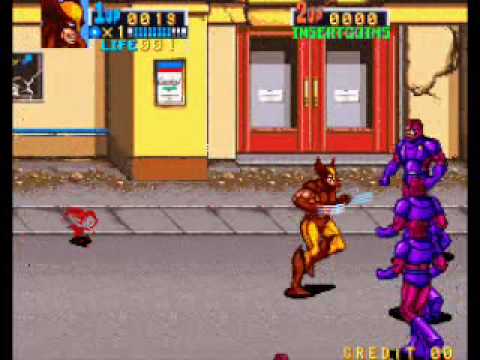 MAME:X-Men Playthrough:Leve...  1