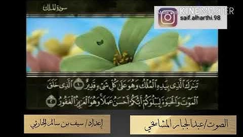 ما تيسر من سورة الملك من الايه 1 الى 9