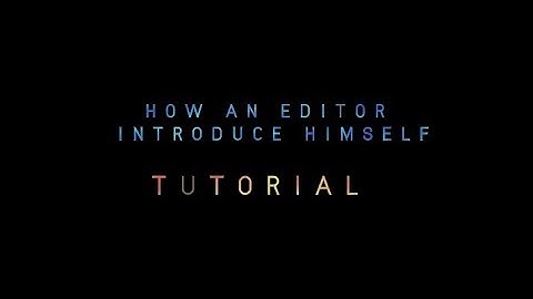 How an Editor Introduce Himself || Alight Motion Tutorial || b3lt