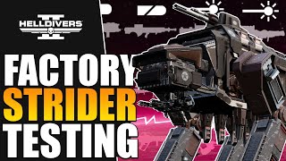 Helldivers 2  New Factory Strider Support Weapon Testing & Deep Dive Guide